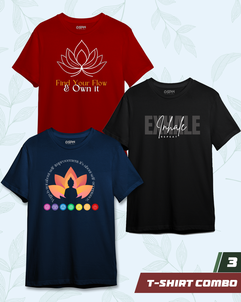 YOGA 3 piece combo 2 - A pack of 3 premium T-Shirts