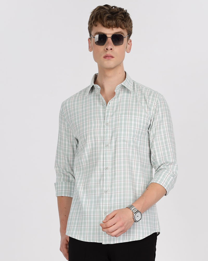 Men's Checks Cotton Regular Fit Shirt MS5
