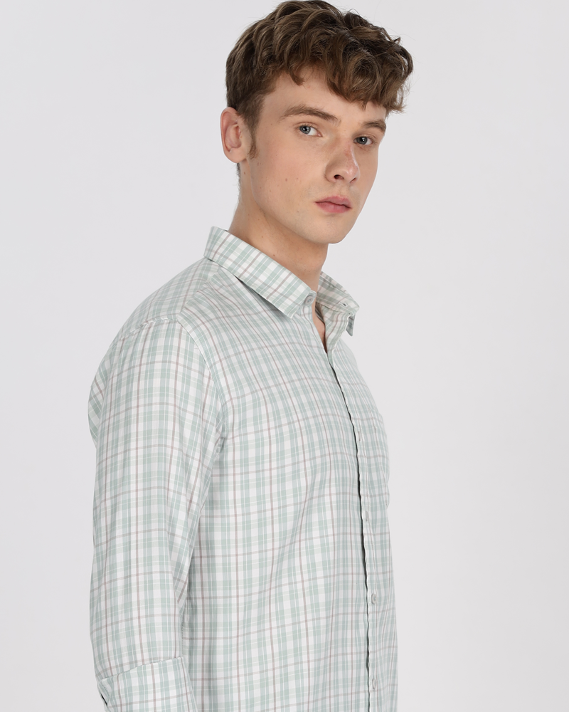 Men's Checks Cotton Regular Fit Shirt MS5
