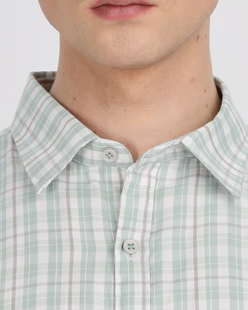 Men's Checks Cotton Regular Fit Shirt MS5