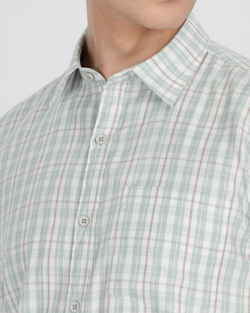 Men's Checks Cotton Regular Fit Shirt MS5
