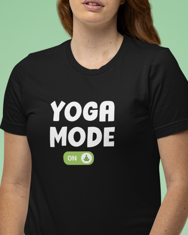 Yoga Mode - ON - Premium unisex cotton T-Shirt