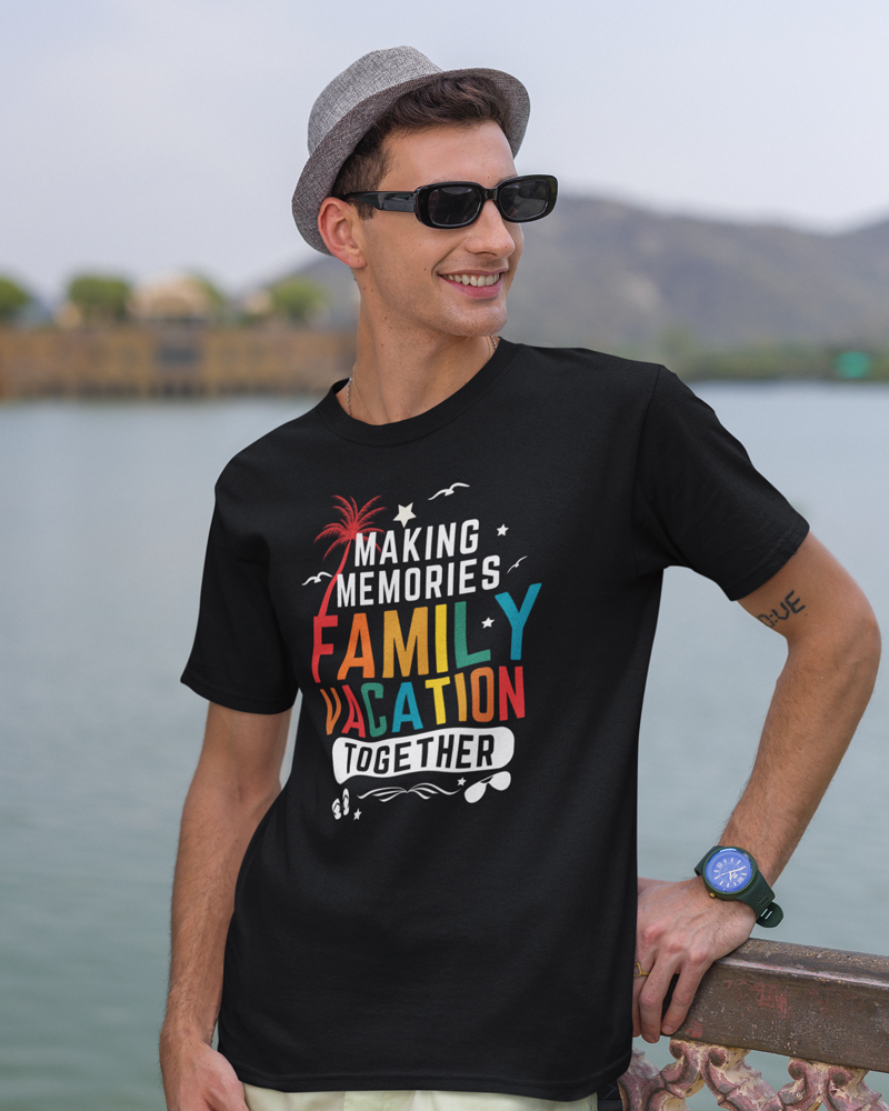 Family Vacation Making Memories T-shirt - Premium 100% Cotton Round Neck T-Shirt