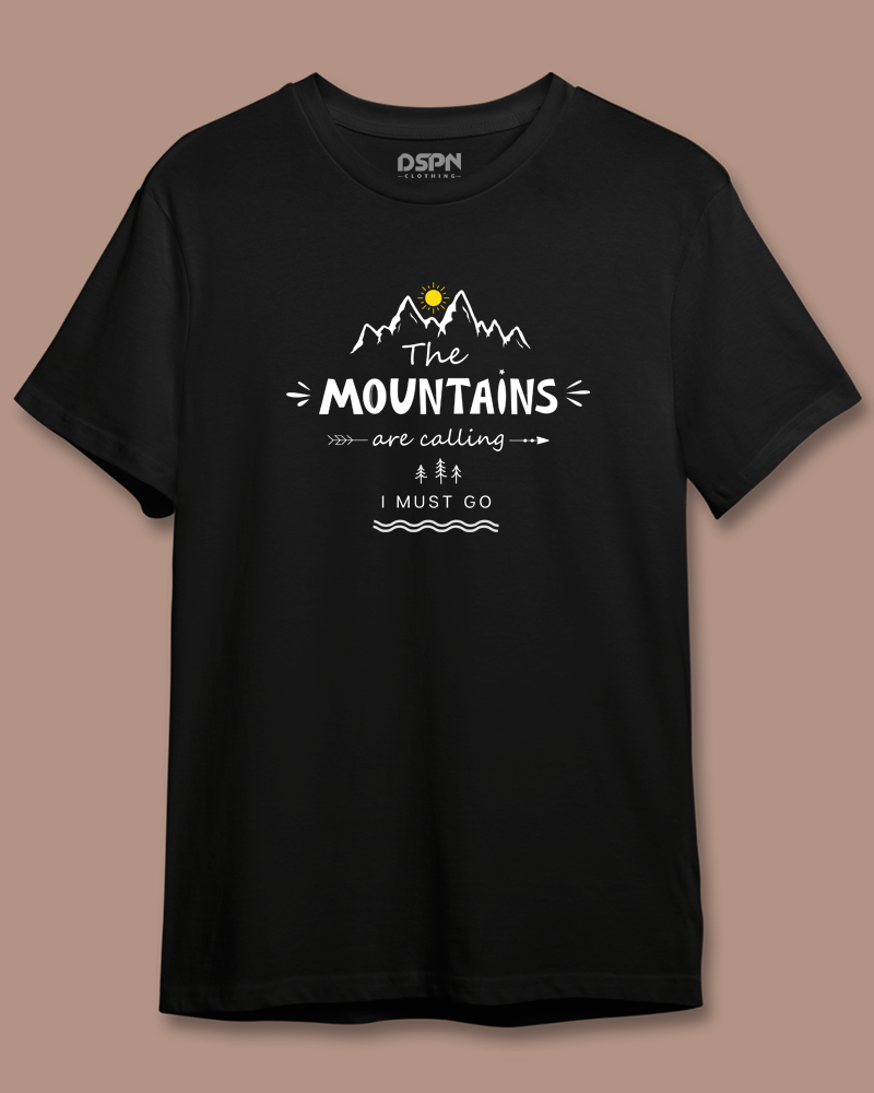 The Mountains are calling i must go - Unisex 100% Premium cotton T-Shirt