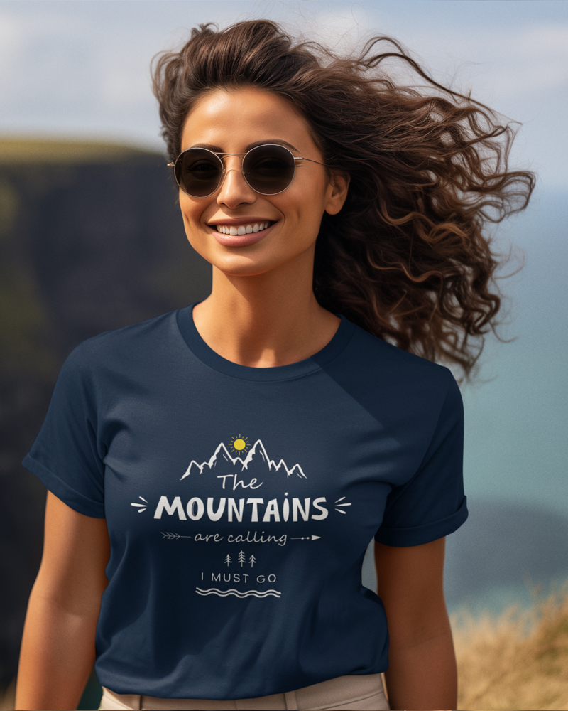 The Mountains are calling i must go - Unisex 100% Premium cotton T-Shirt