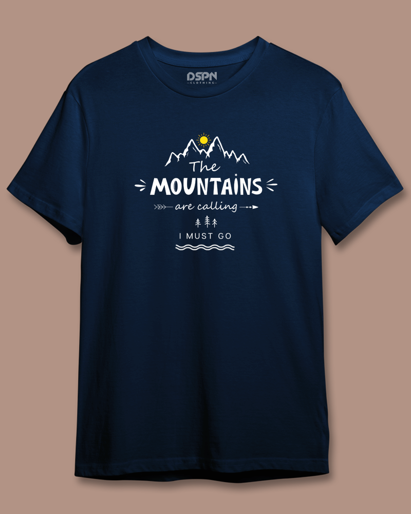 The Mountains are calling i must go - Unisex 100% Premium cotton T-Shirt