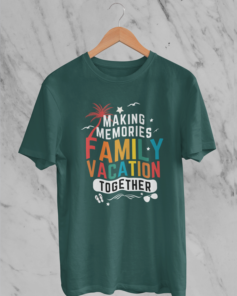 Family Vacation Making Memories T-shirt - Premium 100% Cotton Round Neck T-Shirt