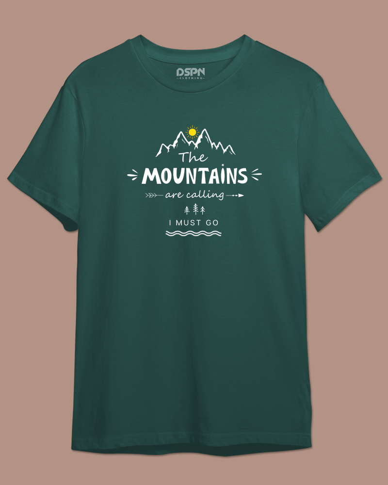 The Mountains are calling i must go - Unisex 100% Premium cotton T-Shirt