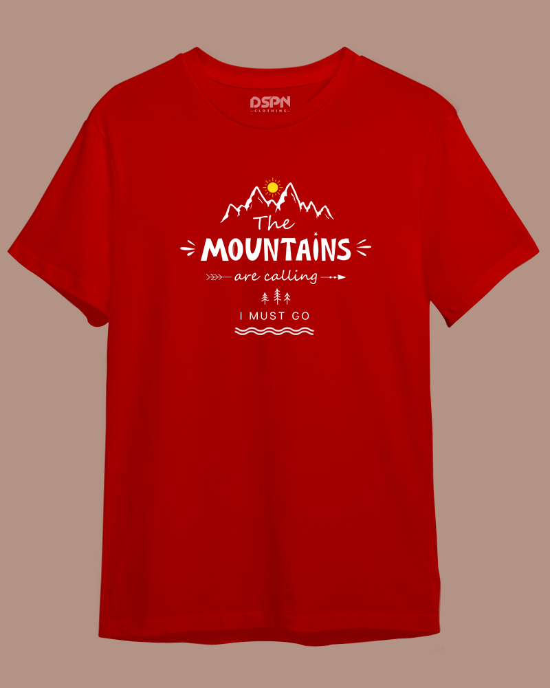 The Mountains are calling i must go - Unisex 100% Premium cotton T-Shirt