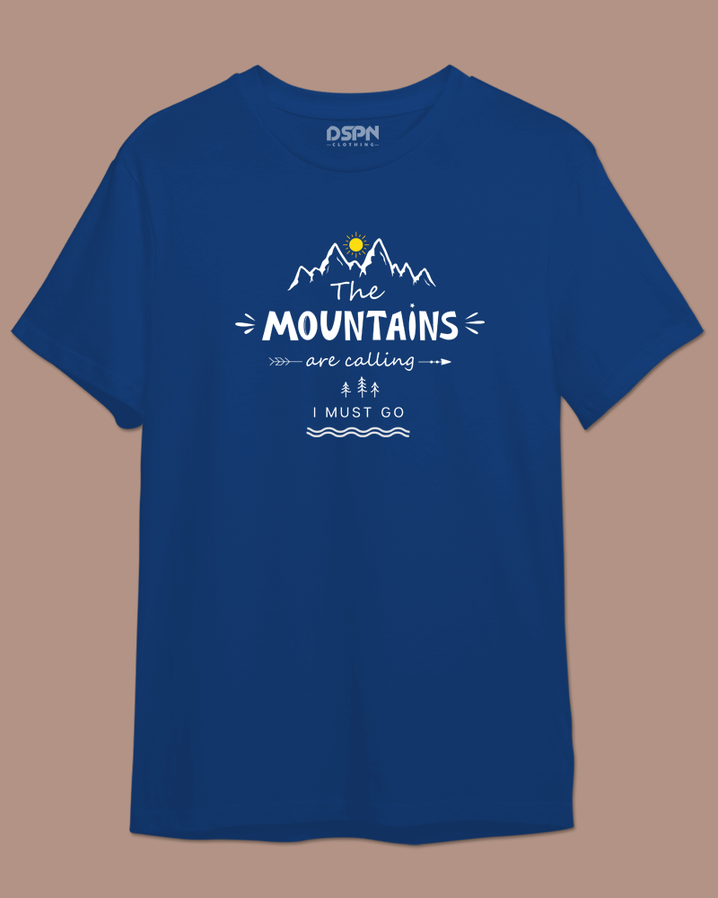 The Mountains are calling i must go - Unisex 100% Premium cotton T-Shirt