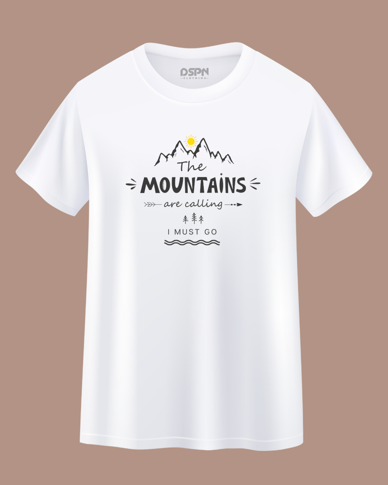 The Mountains are calling i must go - Unisex 100% Premium cotton T-Shirt