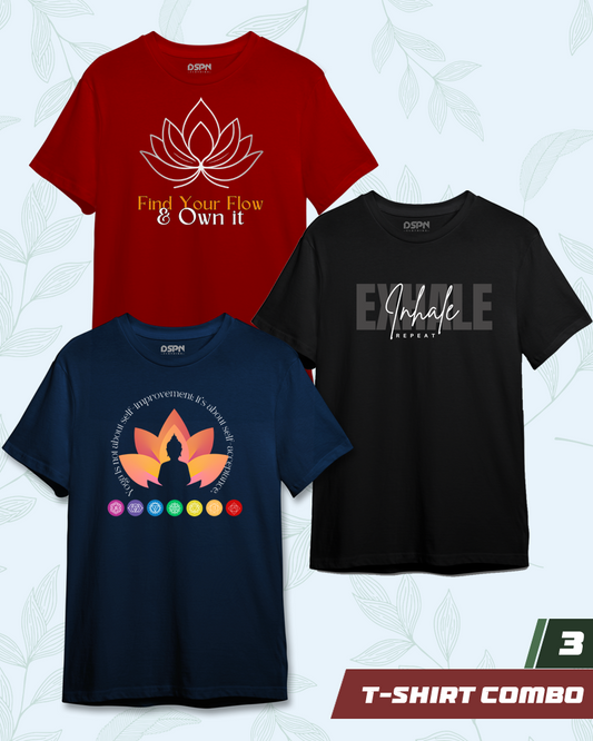 YOGA 3 piece combo 2 - A pack of 3 premium T-Shirts