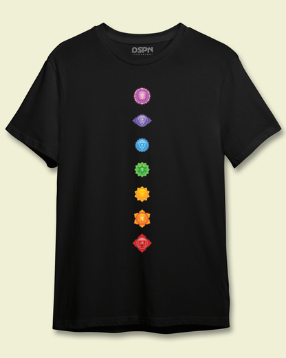 Yoga Chakras - Unisex T-Shirt - Premium cotton Bio washed Half sleeve