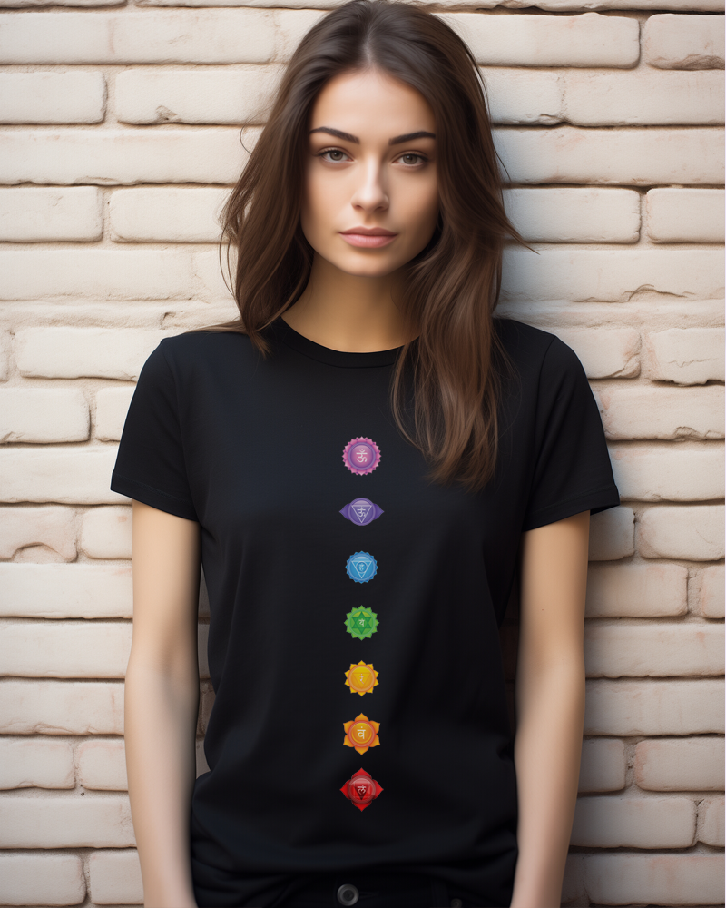 Yoga Chakras - Unisex T-Shirt - Premium cotton Bio washed Half sleeve