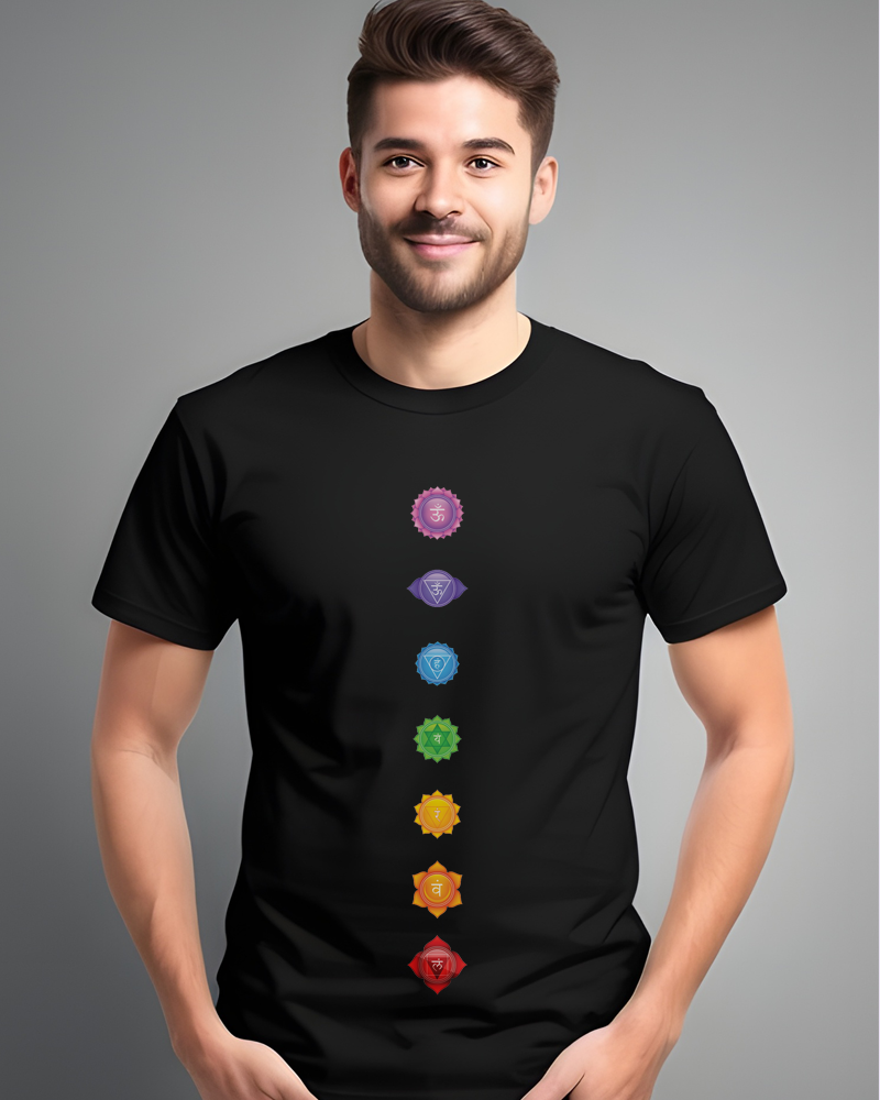 Yoga Chakras - Unisex T-Shirt - Premium cotton Bio washed Half sleeve