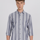 Men's Striped Cotton Regular Fit Shirt MS2