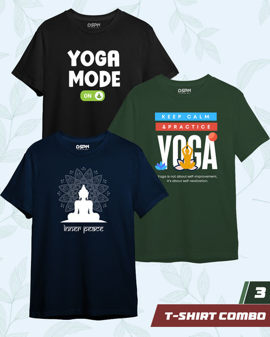 YOGA 3 piece combo 1 - A pack of 3 premium T-Shirts