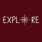 Explore Theme - Men's Maroon Hoodie