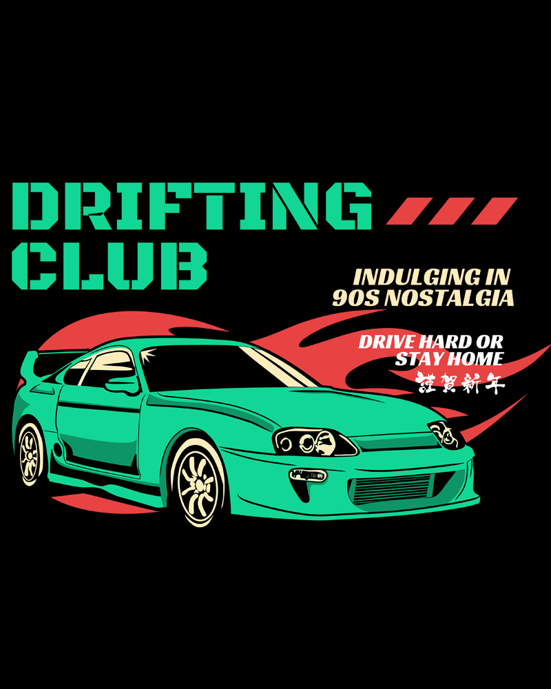 Drifting Club - Premium cotton T-shirt