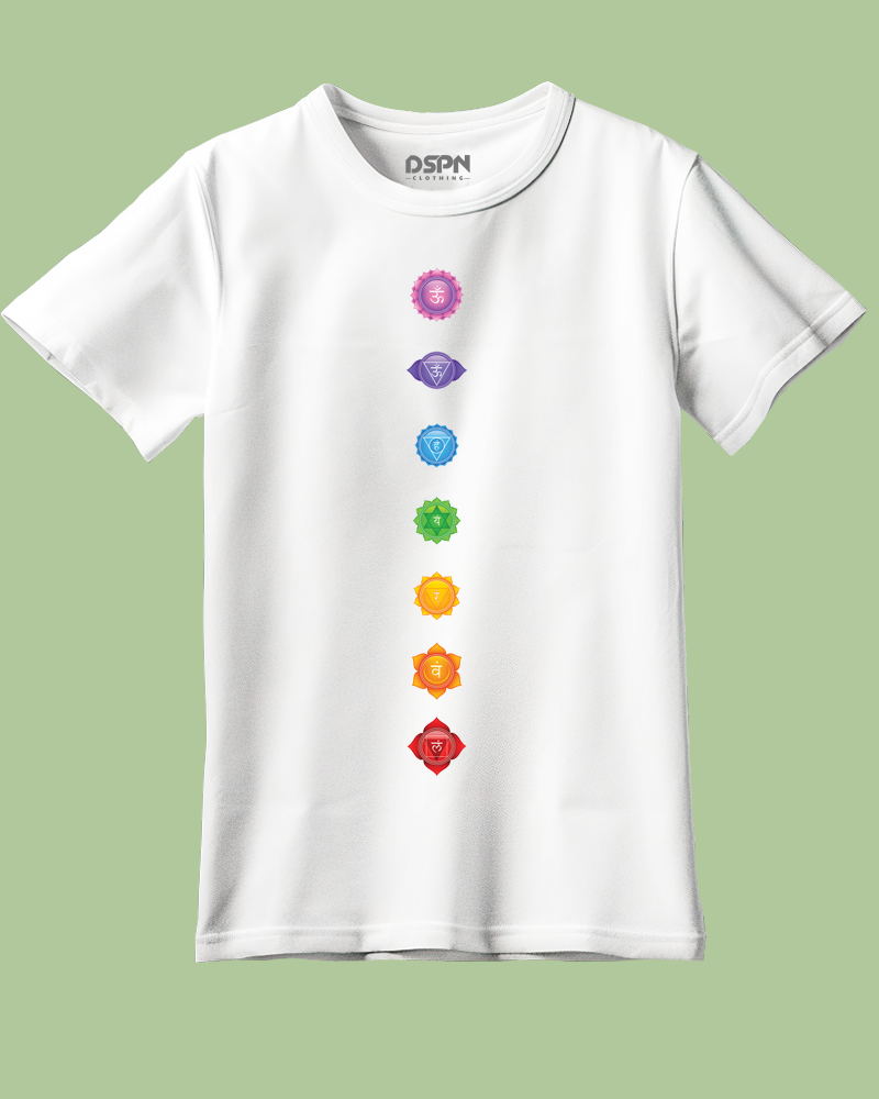 Yoga Chakras - Unisex T-Shirt - Premium cotton Bio washed Half sleeve