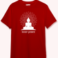 Inner Peace - Unisex Yoga T-Shirt - Round neck, Half Sleeves. 100% premium Cotton