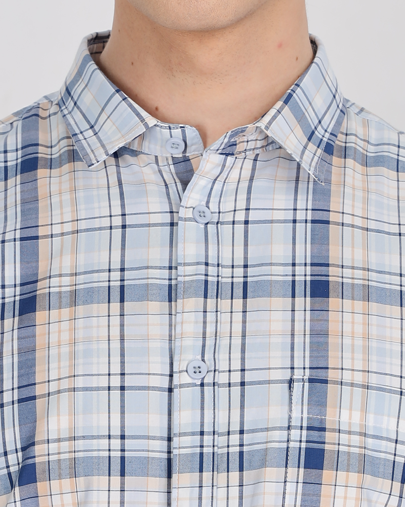 Men's Checks Cotton Regular Fit Shirt MS1