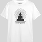 Inner Peace - Unisex Yoga T-Shirt - Round neck, Half Sleeves. 100% premium Cotton