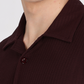 Men textured shirt - Maroon cuban collored