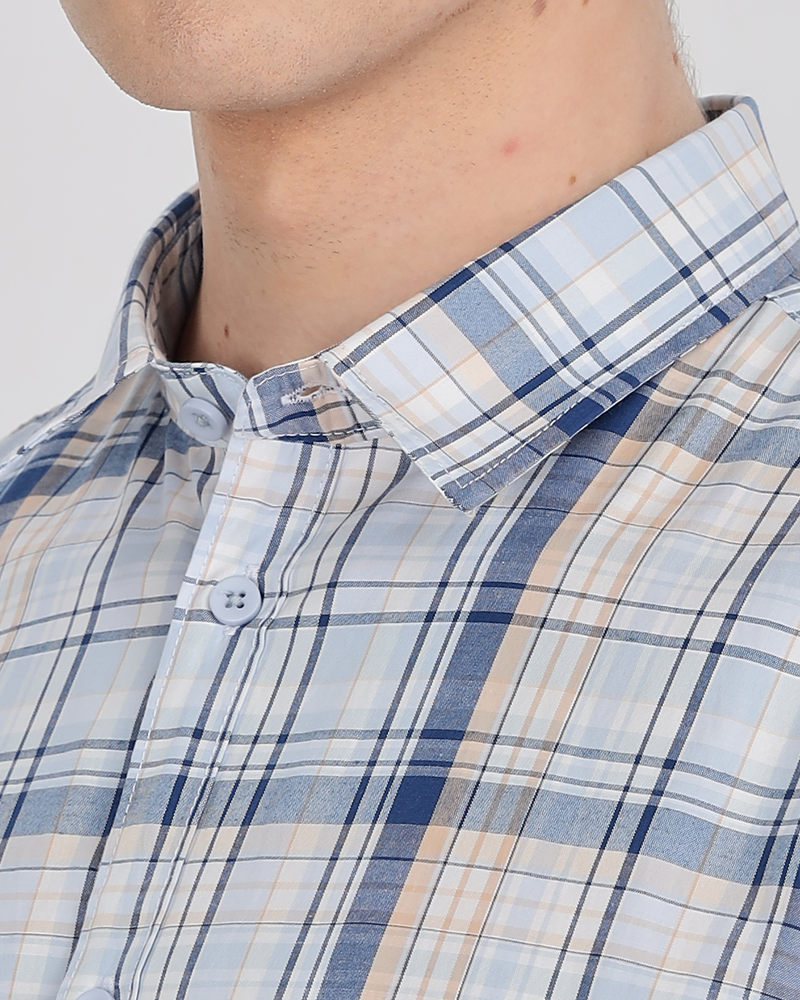 Men's Checks Cotton Regular Fit Shirt MS1