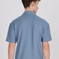 Men textured shirt - Blue cuban collored