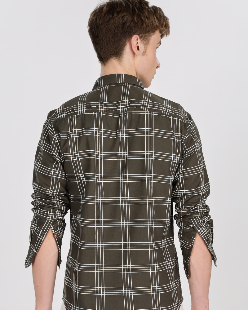Men's Checks Cotton Regular Fit Shirt MS3
