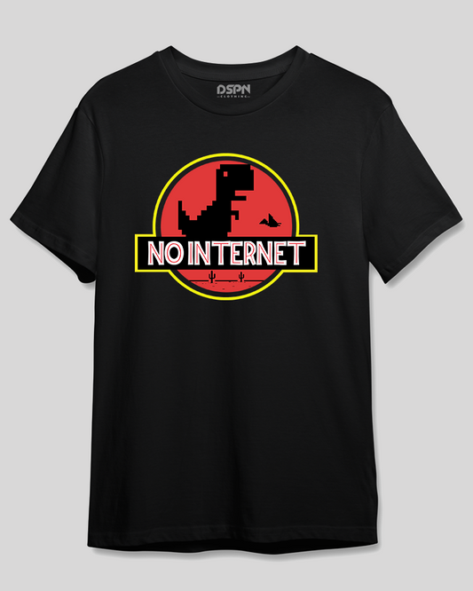 No Internet - Fun premium cotton half sleeve t-shirt