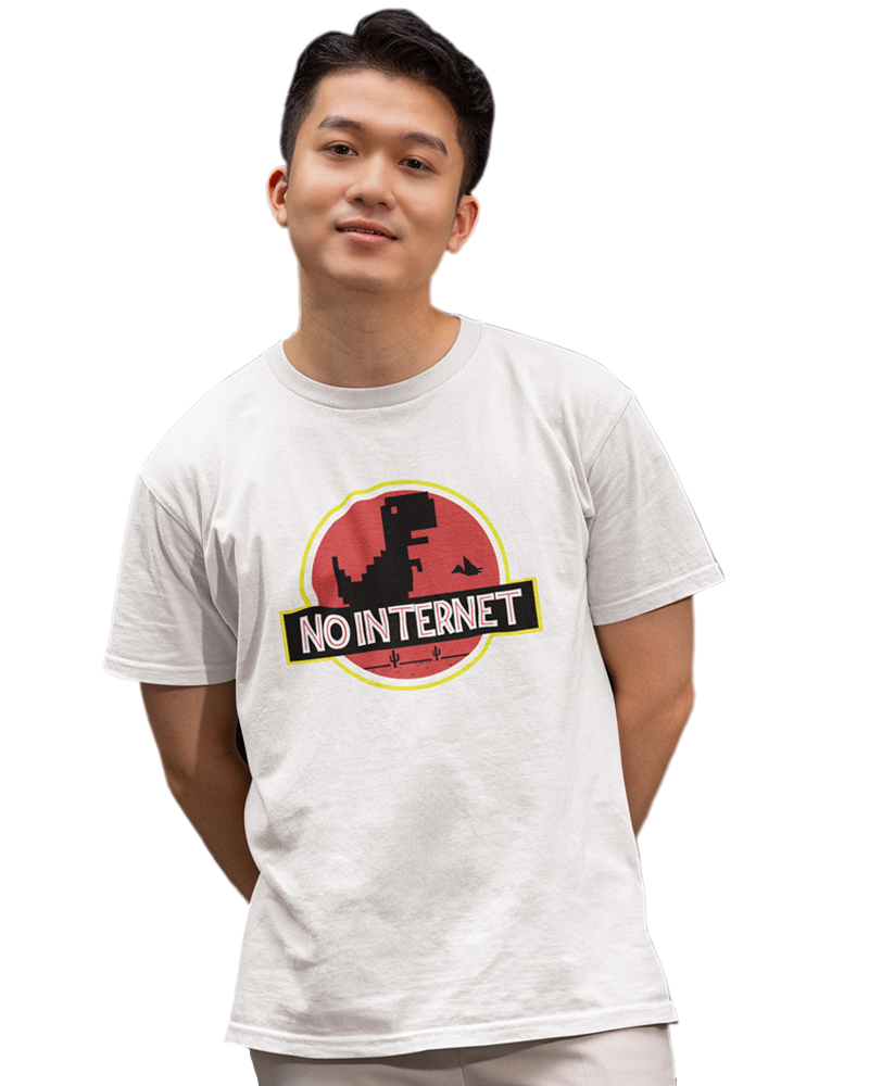 No Internet - Fun premium cotton half sleeve t-shirt