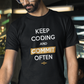 Keep calm & Commit Often - Programmer / Developer Unisex Cotton T-Shirt