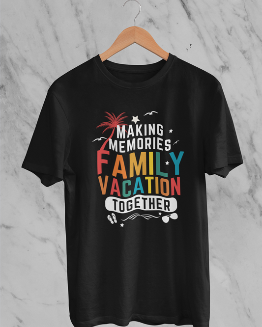 Family Vacation Making Memories T-shirt - Premium 100% Cotton Round Neck T-Shirt