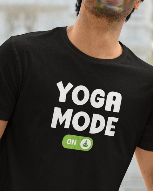 Yoga Mode - ON - Premium unisex cotton T-Shirt