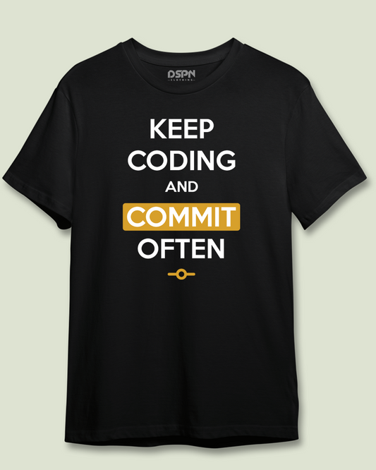 Keep calm & Commit Often - Programmer / Developer Unisex Cotton T-Shirt