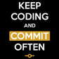 Keep calm & Commit Often - Programmer / Developer Unisex Cotton T-Shirt