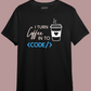 I Turn Coffee in to Code - Unisex round neck premium cotton T-Shirt