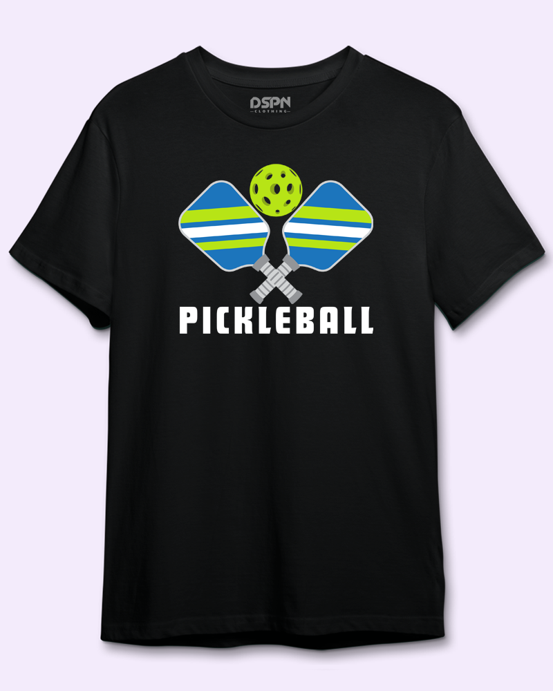 Pickleball - Premium 100% Cotton Round Neck Biker T- Shirt