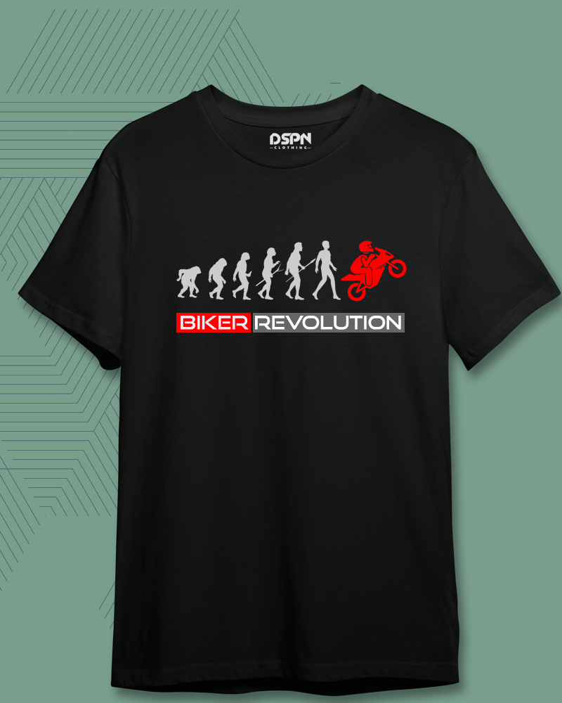 Biker Evolution - Men's Round neck, 100% cotton breathable high quality T-Shirt