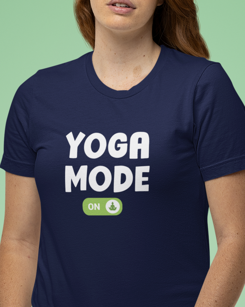 Yoga Mode - ON - Premium unisex cotton T-Shirt