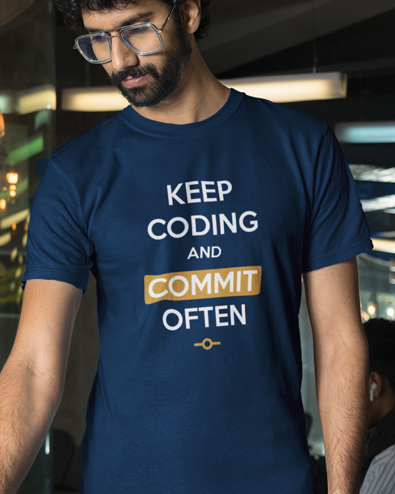 Keep calm & Commit Often - Programmer / Developer Unisex Cotton T-Shirt