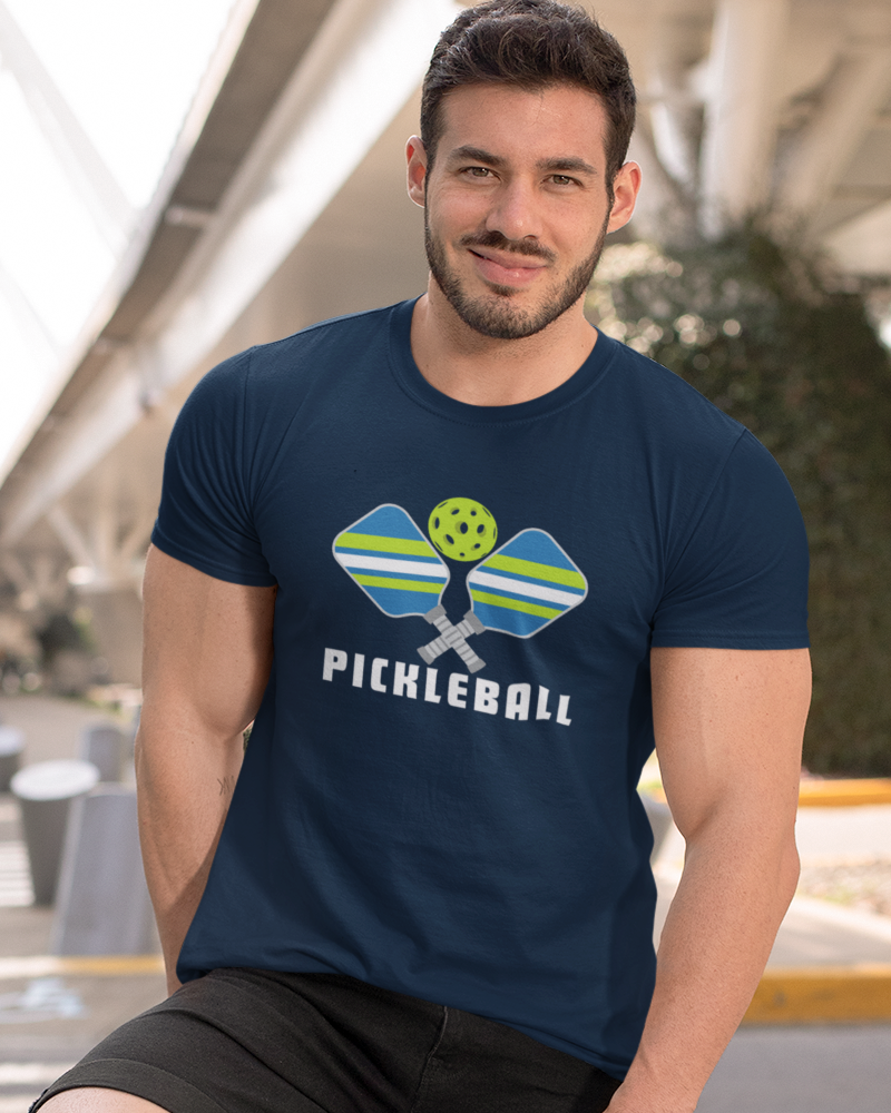 Pickleball - Premium 100% Cotton Round Neck Biker T- Shirt