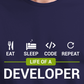 Life of a Developer - Programmer / Developer Unisex Cotton T-Shirt