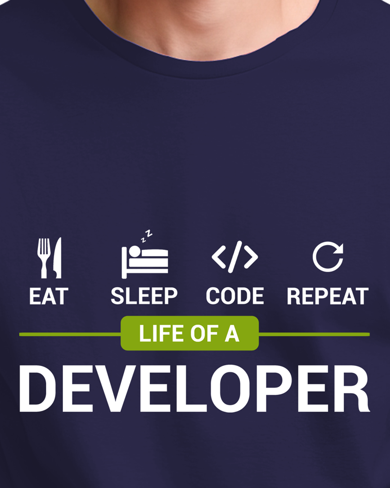 Life of a Developer - Programmer / Developer Unisex Cotton T-Shirt