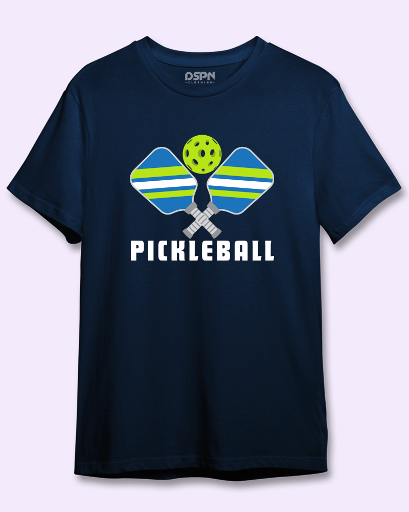 Pickleball - Premium 100% Cotton Round Neck Biker T- Shirt