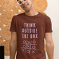 Think outside the box - Men Half Sleeve round neck 100% Cotton T-Shirt