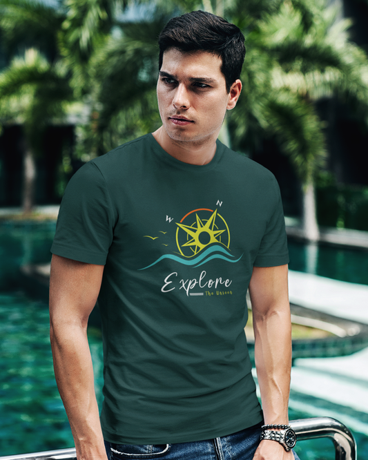 Explore the unseen - Men Hal sleeves T-shirt