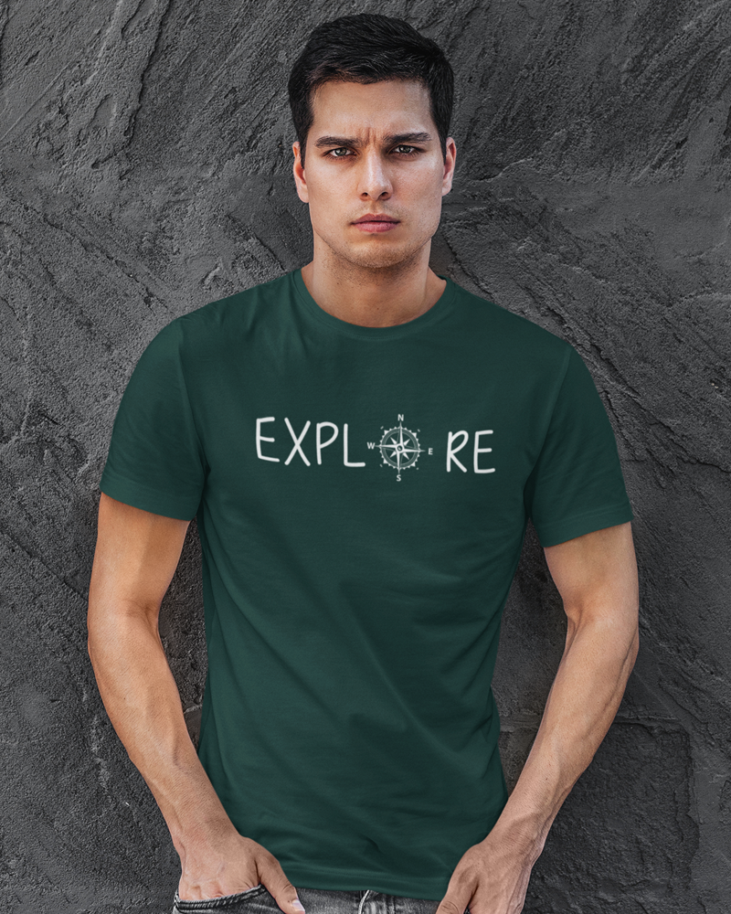 Explore Outdoors - Men Cotton Half Sleeves T-shirt